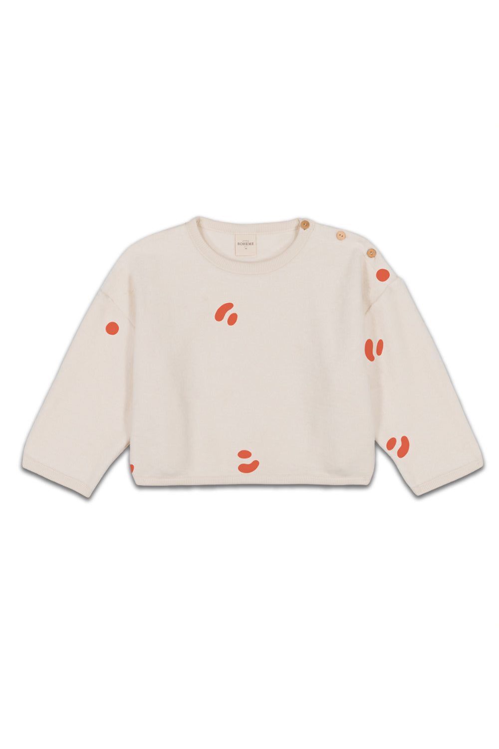 Sweat-shirt Polaire Ours Dots Ecru – Pépites